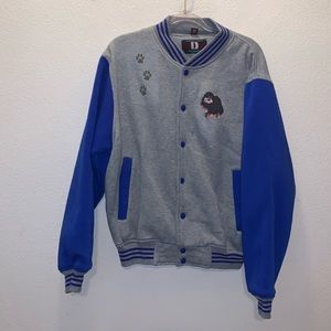 Dunbrooke gray blue Pomeranian varsity jacket